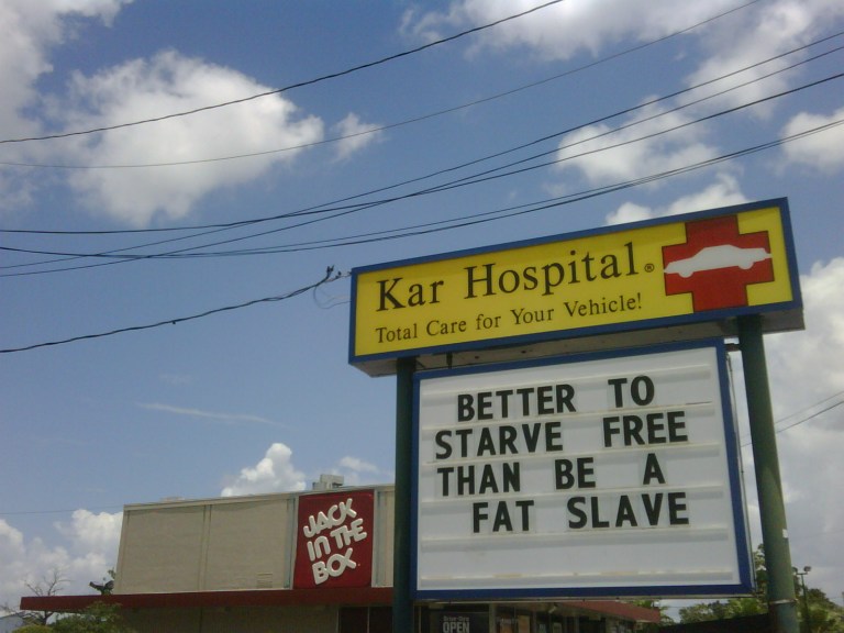 better to starve free than be a fat slave