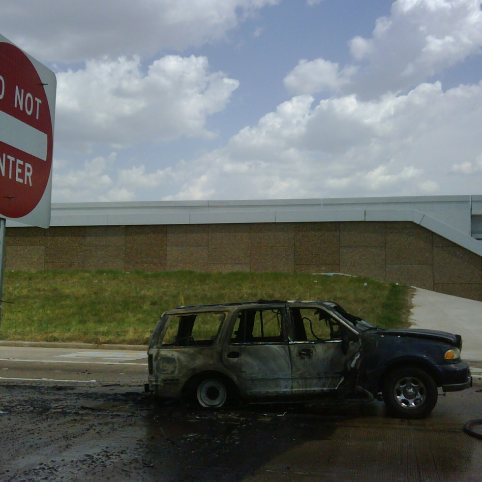 Exploding SUV inferno