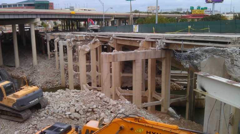Houston Main Street Rail Construction